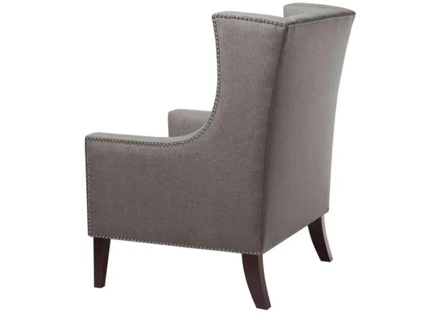 Madison Park Barton Dark Gray Wing Chair