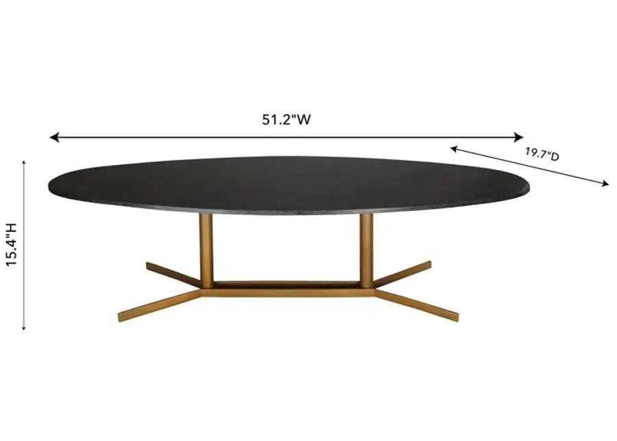 gemma black marble coffee table