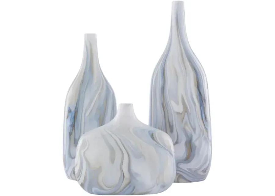 Marble 18"H x 5"W x 7"D, 15"H x 5"W x 6"D, 8"H x 5"W x 9"D Decorative Accent