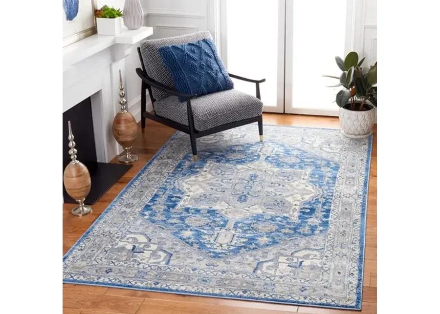 Brentwood 852 Blue / Grey 8' X 10' Large Rectangle Powerloomed Rug