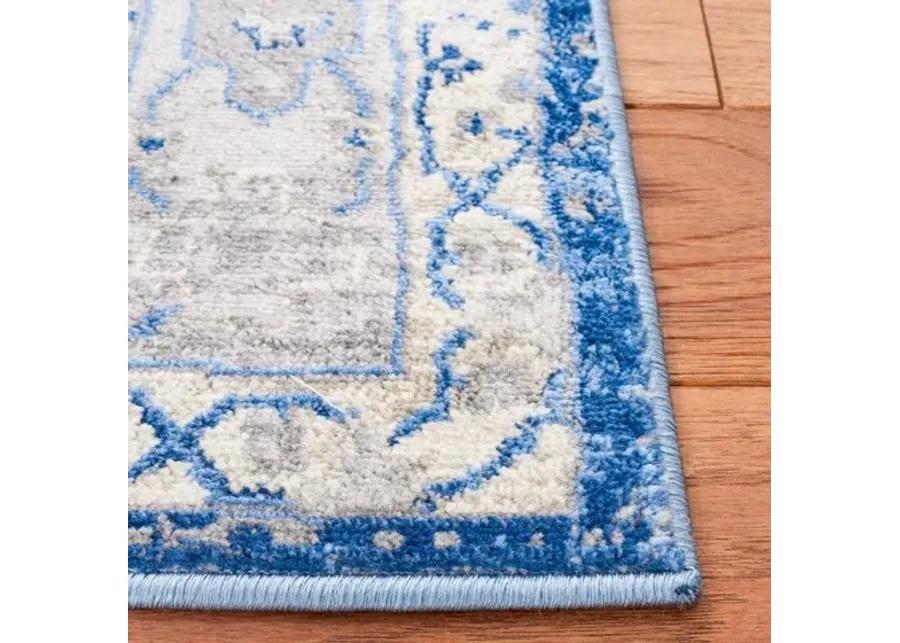 Brentwood 852 Blue / Grey 8' X 10' Large Rectangle Powerloomed Rug