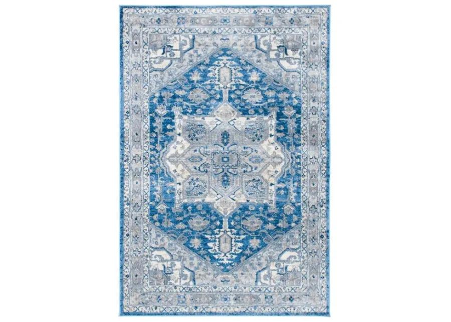 Brentwood 852 Blue / Grey 8' X 10' Large Rectangle Powerloomed Rug