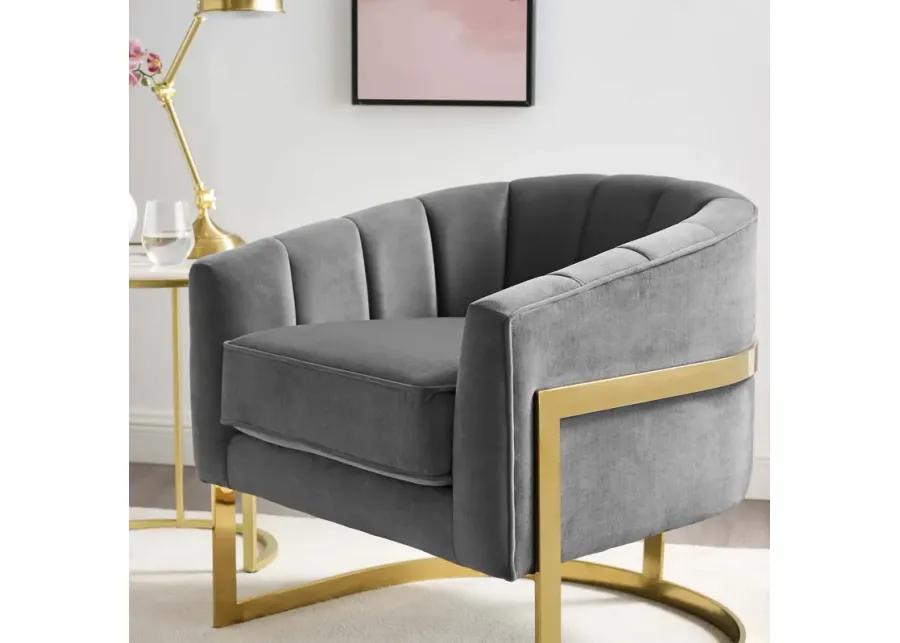 Esteem Tufted Performance Velvet Armchair