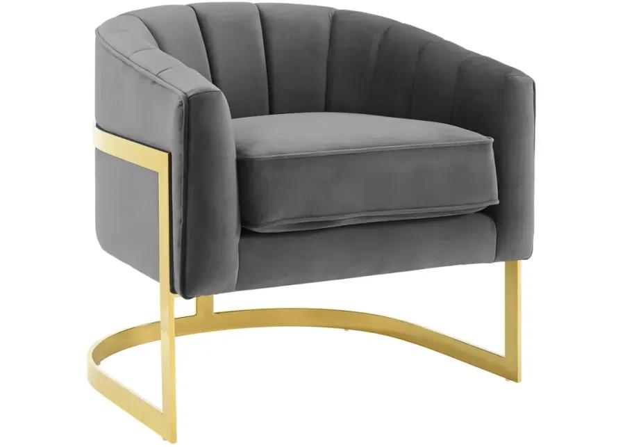 Esteem Tufted Performance Velvet Armchair