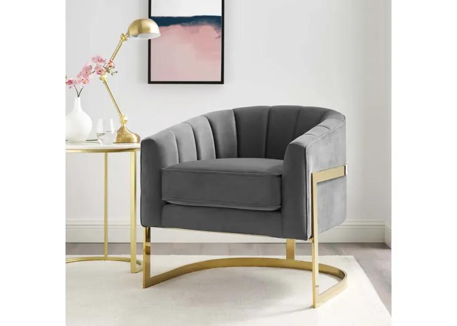 Esteem Tufted Performance Velvet Armchair