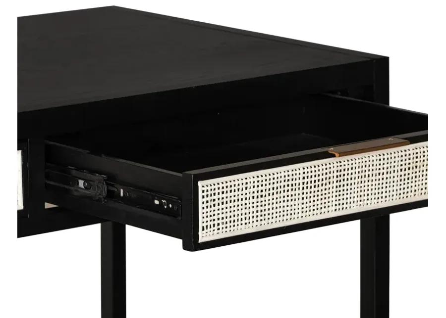 Rattan Desk - Ebony