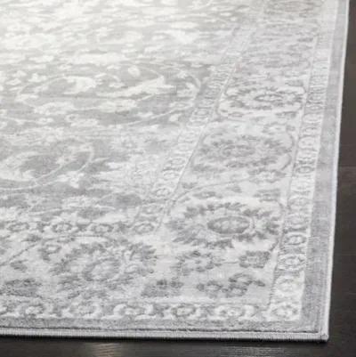 Brentwood 844 Cream / Grey 2' X 8' Runner Powerloomed Rug