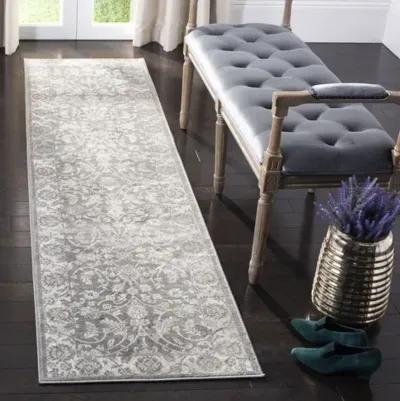 Brentwood 844 Cream / Grey 2' X 8' Runner Powerloomed Rug