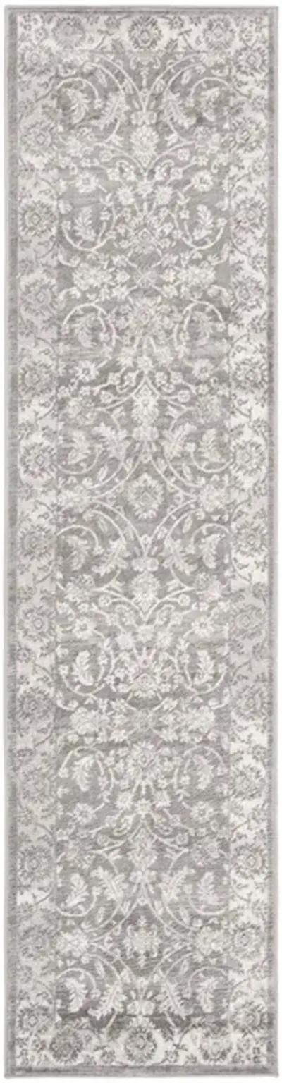 Brentwood 844 Cream / Grey 2' X 8' Runner Powerloomed Rug