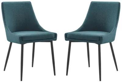 Viscount Upholstered Fabric Dining Chairs - Set of 2