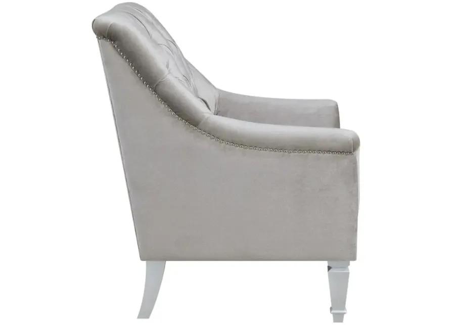 Avonlea Sloped Arm Tufted Chair Grey