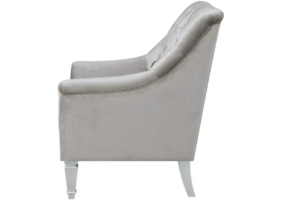 Avonlea Sloped Arm Tufted Chair Grey