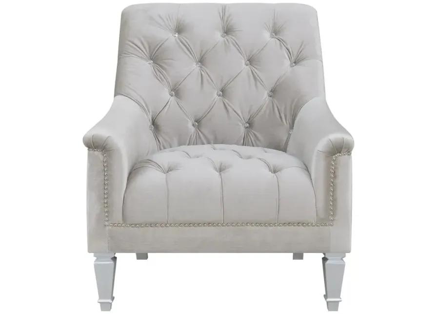 Avonlea Sloped Arm Tufted Chair Grey