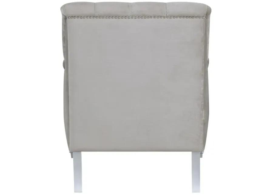 Avonlea Sloped Arm Tufted Chair Grey