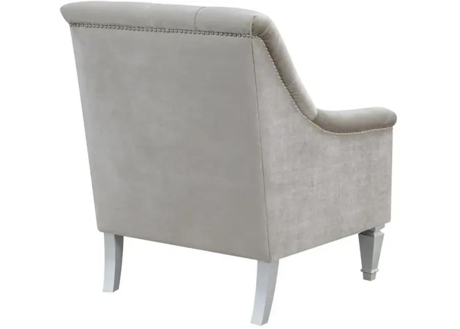 Avonlea Sloped Arm Tufted Chair Grey