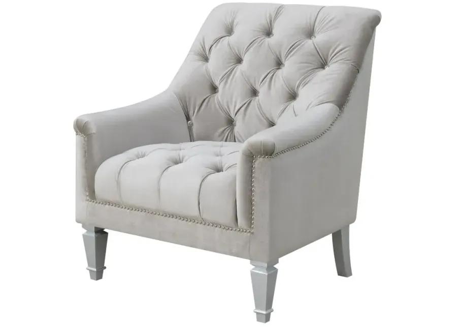 Avonlea Sloped Arm Tufted Chair Grey