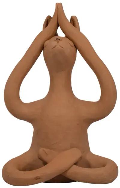 Terracotta, 10" Salutation Yoga Bunny, Natural