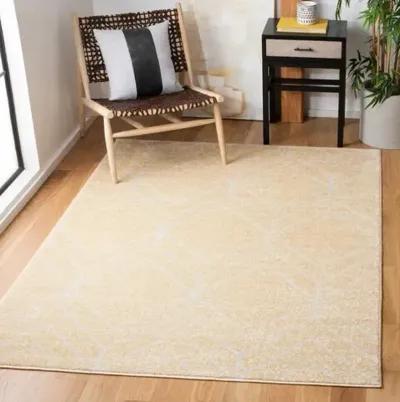 ADIRONDACK Contemporary Gold / Light Grey 2'-6" X 8' Powerloomed Rug