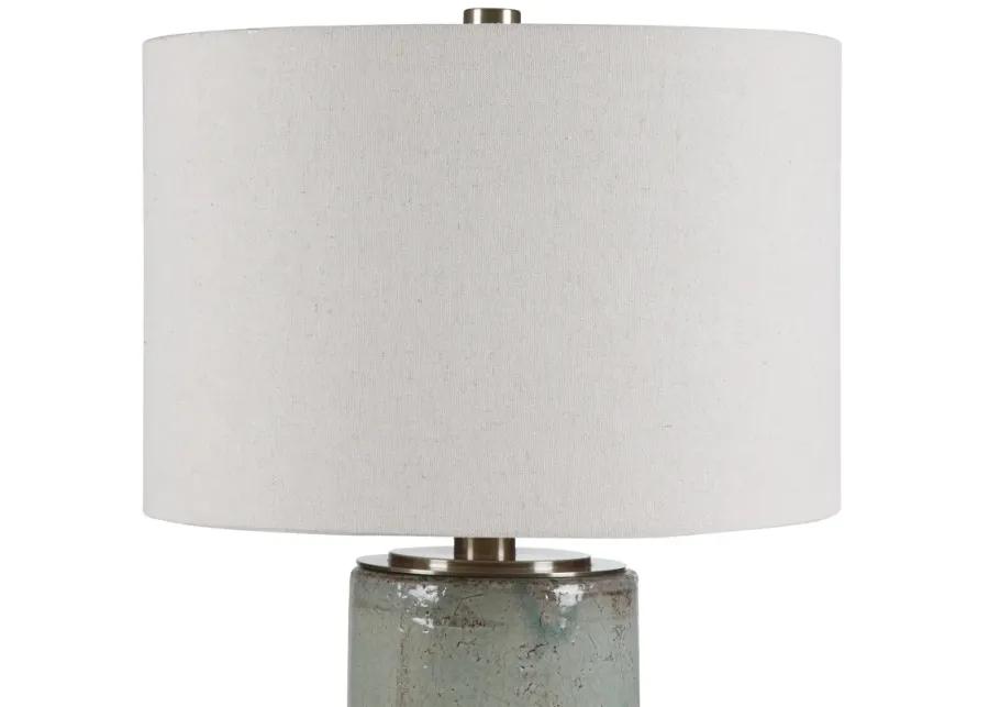 Callais Crackled Aqua Table Lamp