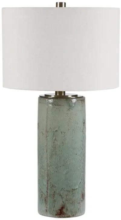 Callais Crackled Aqua Table Lamp