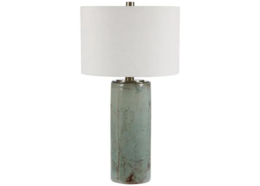 Callais Crackled Aqua Table Lamp