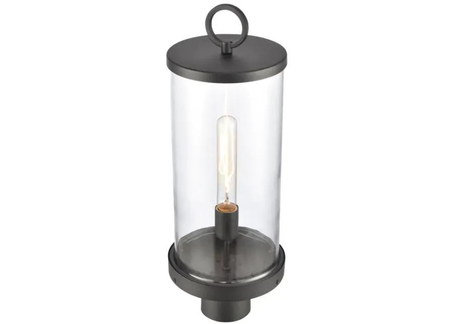 Hopkins 20.75'' High 1-Light Outdoor Post Light - Charcoal Black