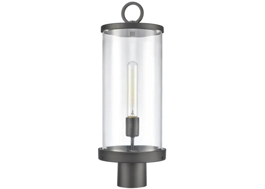 Hopkins 20.75'' High 1-Light Outdoor Post Light - Charcoal Black