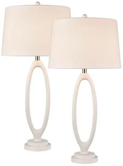 Adair 34'' High 1-Light Table Lamp - Set of 2 White