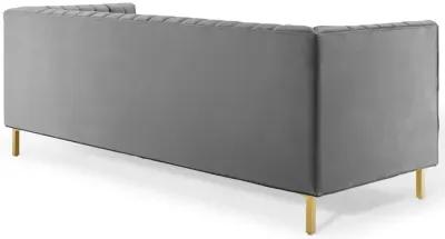 Shift Channel Tufted Performance Velvet Sofa