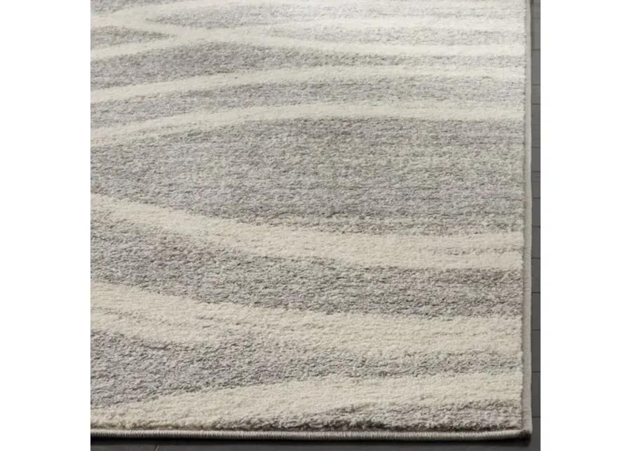 Adirondack Contemporary Grey / Cream 9' X 12' Powerloomed Rug