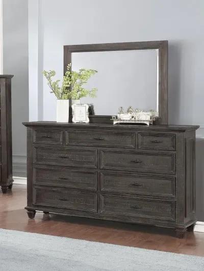 Abigail 9-Drawer Dresser Weathered Carbon