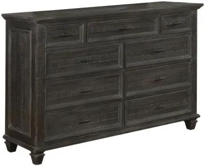 Abigail 9-Drawer Dresser Weathered Carbon