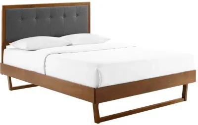 Willow King Wood Platform Bed With Angular Frame