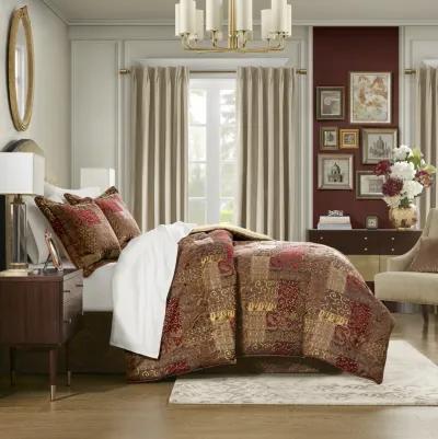 Croscill Classics Galleria Red 4 Piece Red Comforter Set