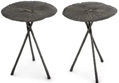 Lotus Table Large (Set of 2) Dark Nickel