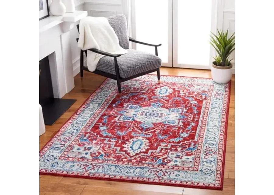 Brentwood 851 Red / Beige 8' X 10' Large Rectangle Powerloomed Rug