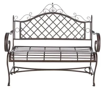 ABNER WROUGHT IRON 45.75 INCH W OUTDOOR GARDEN BENCH