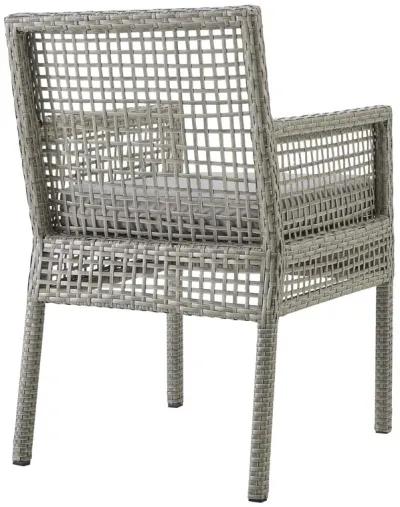 Aura Dining Armchair Outdoor Patio Wicker Rattan Set of 4