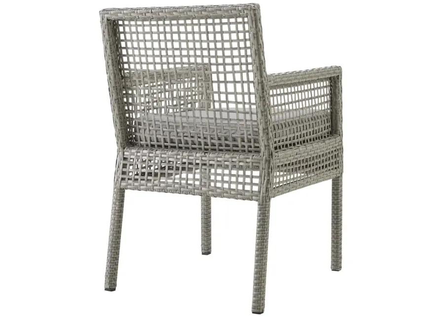 Aura Dining Armchair Outdoor Patio Wicker Rattan Set of 4