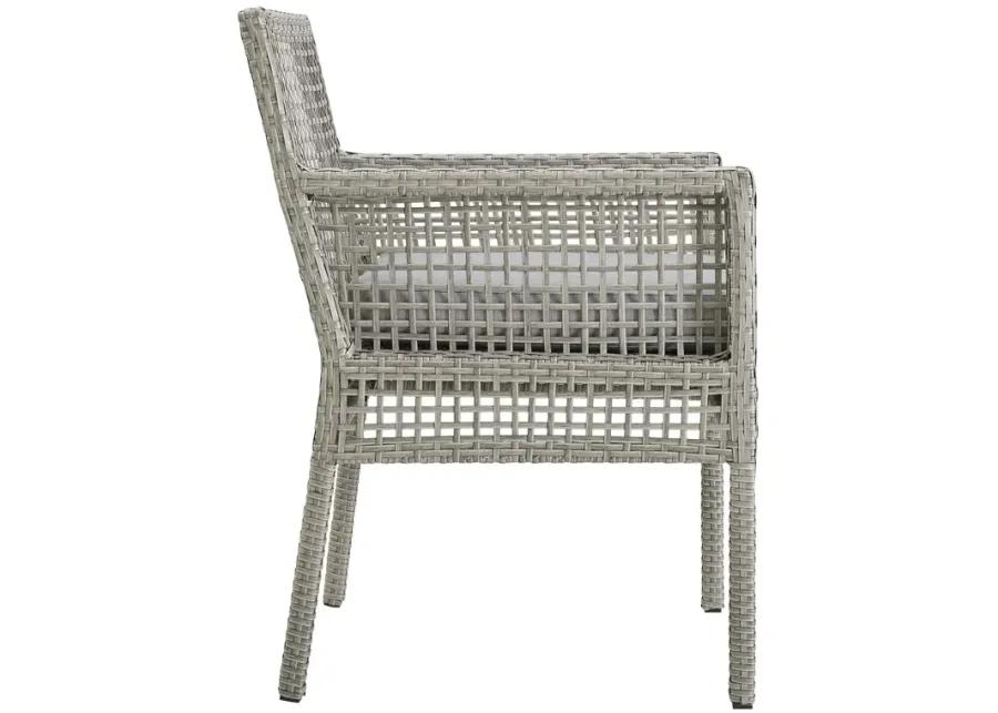 Aura Dining Armchair Outdoor Patio Wicker Rattan Set of 4