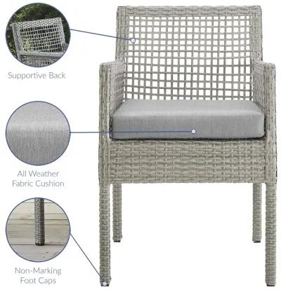 Aura Dining Armchair Outdoor Patio Wicker Rattan Set of 4