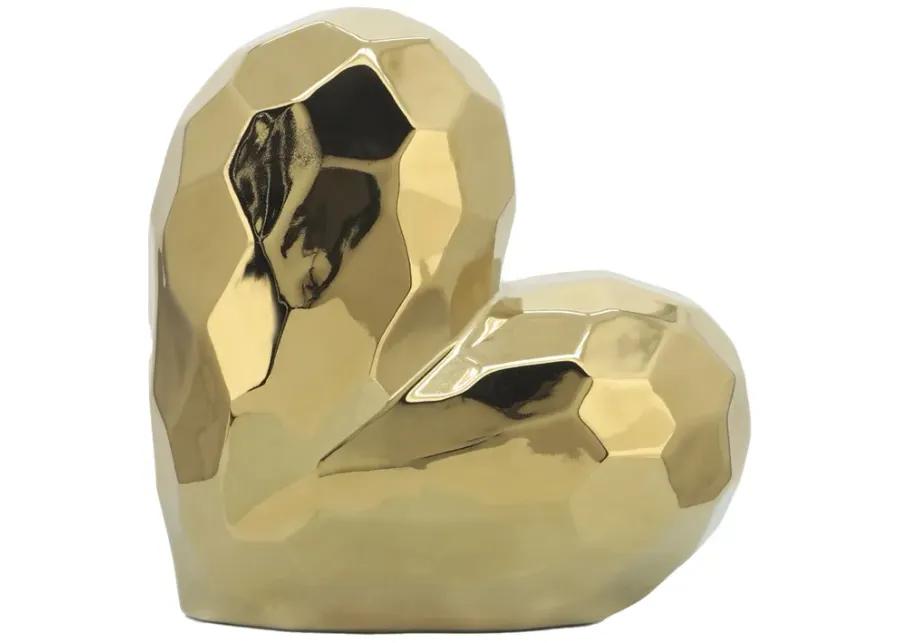 Gold Ceramic Heart 