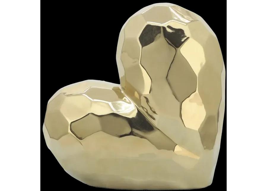 Gold Ceramic Heart 