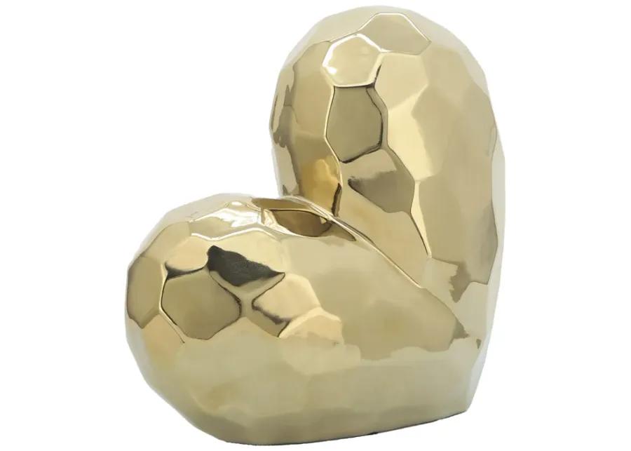 Gold Ceramic Heart 