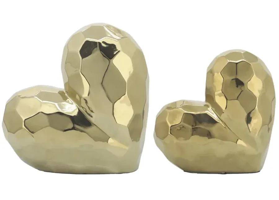 Gold Ceramic Heart 