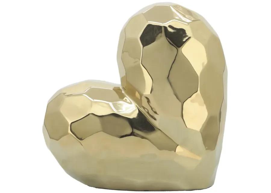 Gold Ceramic Heart 