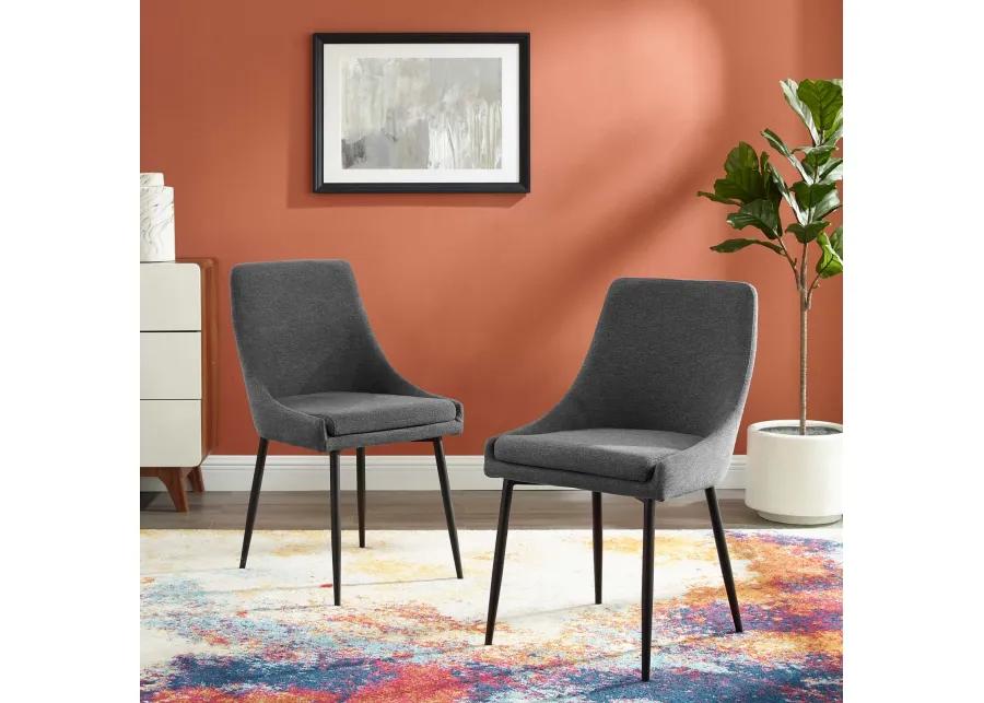 Viscount Upholstered Fabric Dining Chairs - Set of 2