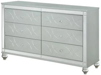 Gunnison 6-drawer Dresser Silver Metallic