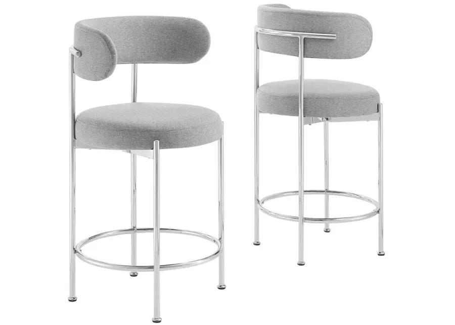 Albie Fabric Counter Stools - Set of 2