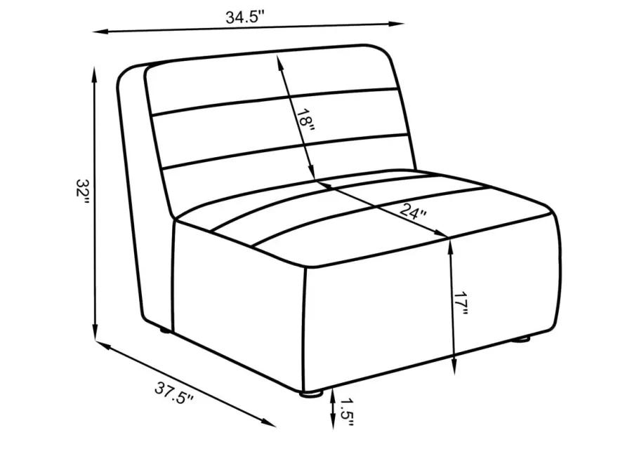 Abdiel Upholstered  Armless Chair